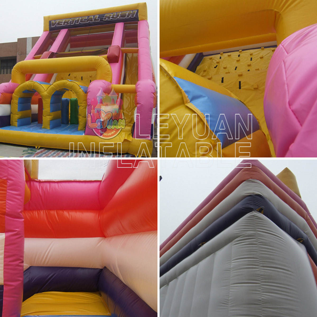 inflatable vertical rush slide