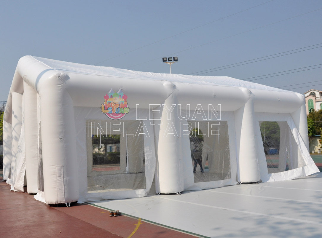 inflatable white tent