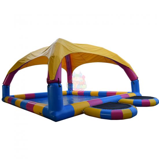 inflatable pool with tent